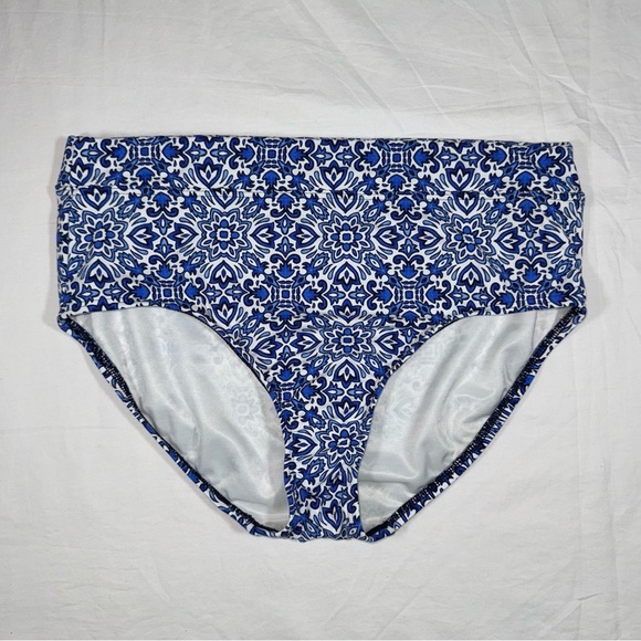 Lands' End Other - Lands' End Blue & White Bikini Bottom Size 10